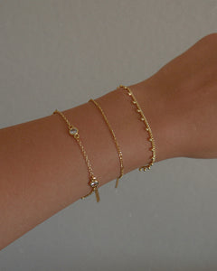 bohemian beaded chain bracelet