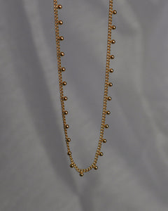 beachy boho gold dotted chain anklet