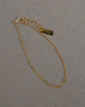 Load image into Gallery viewer, 18k gold plated brass dainty figaro chain anklet
