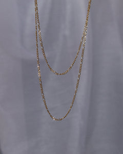 ultra dainty figaro chain necklace set