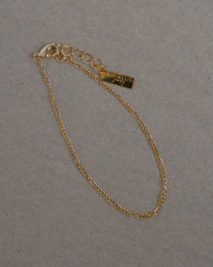 18k gold plated brass dainty figaro chain anklet