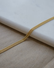 Load image into Gallery viewer, 18k gold plated brass dainty double curb chain bracelet
