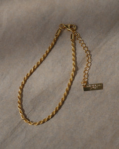 dainty gold rope twist bracelet