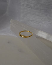 Load image into Gallery viewer, 18k gold plated sterling silver dainty dome ring
