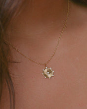 Load image into Gallery viewer, dainty gold chain necklace with north star coin pendant

