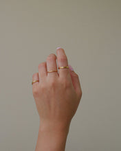 Load image into Gallery viewer, fine dainty gold simple minimalist band ring
