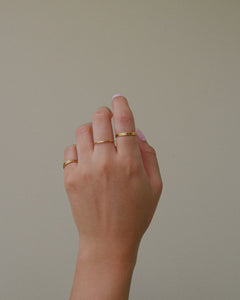 fine dainty gold simple minimalist band ring